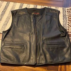 Men’s custom leather vest